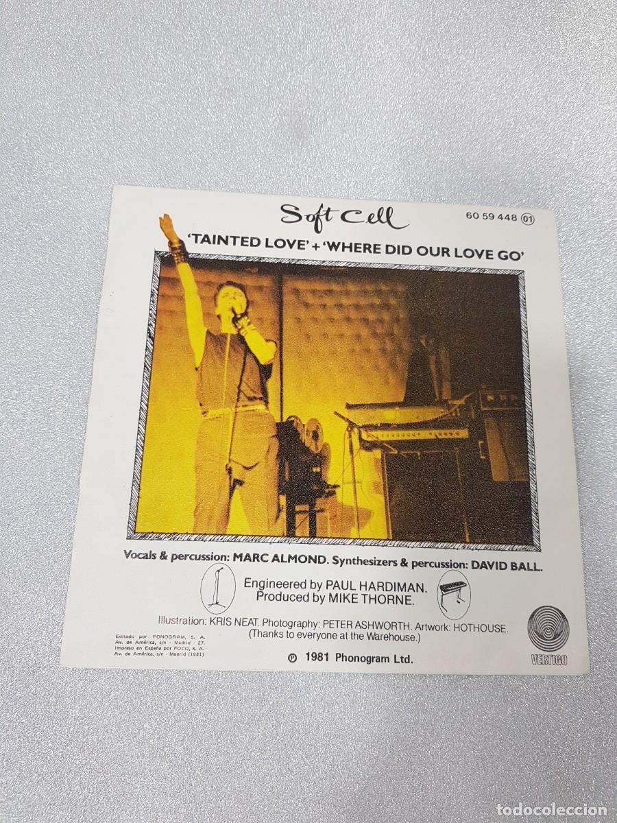 Discos de vinilo: Tainted love Soft cell Vinilo 7 Pulgadas - Foto 2