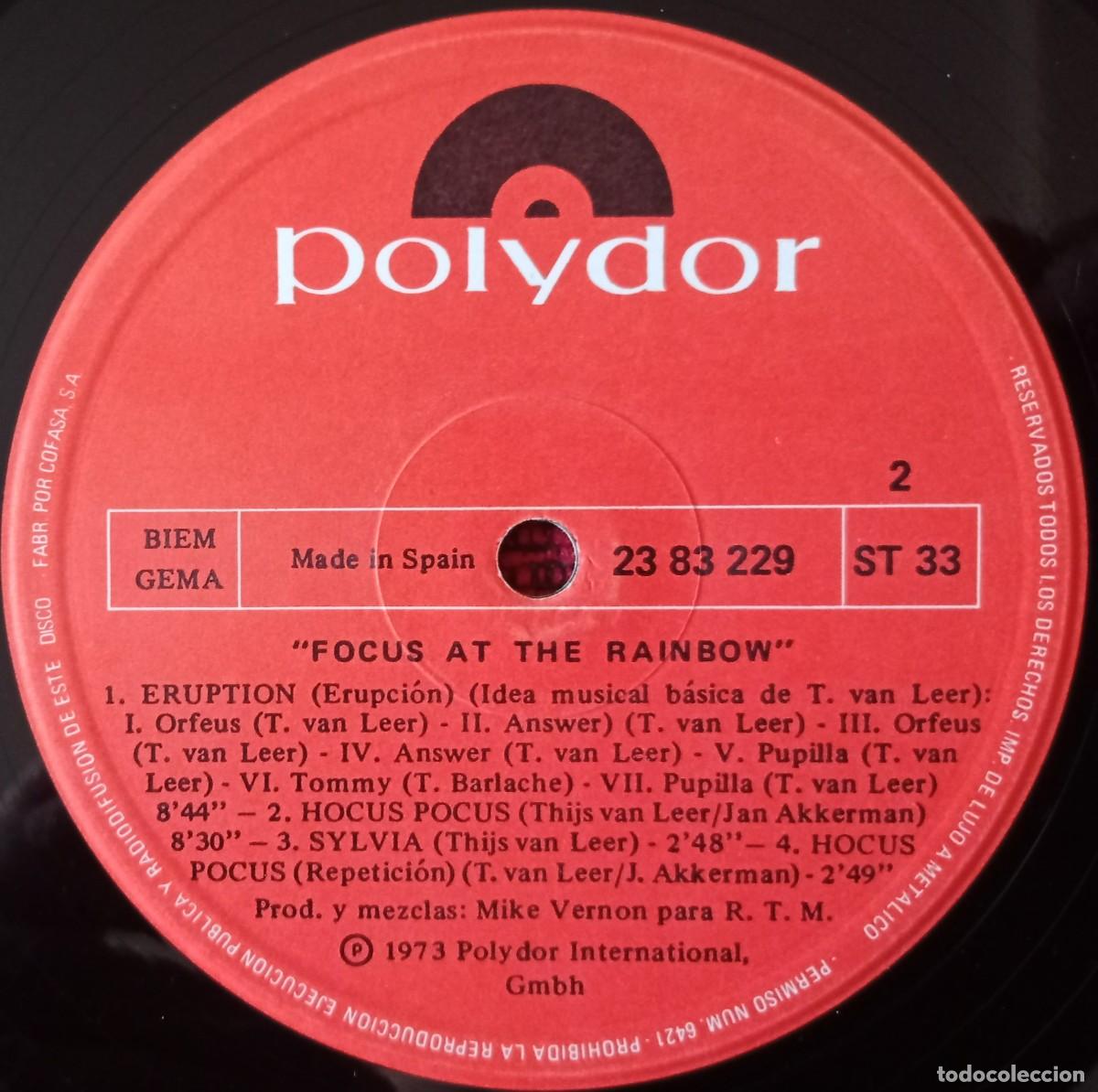 Discos de vinilo: FOCUS ** At The Rainbow ** VINILO LP ORIGINAL 1973 - Foto 4