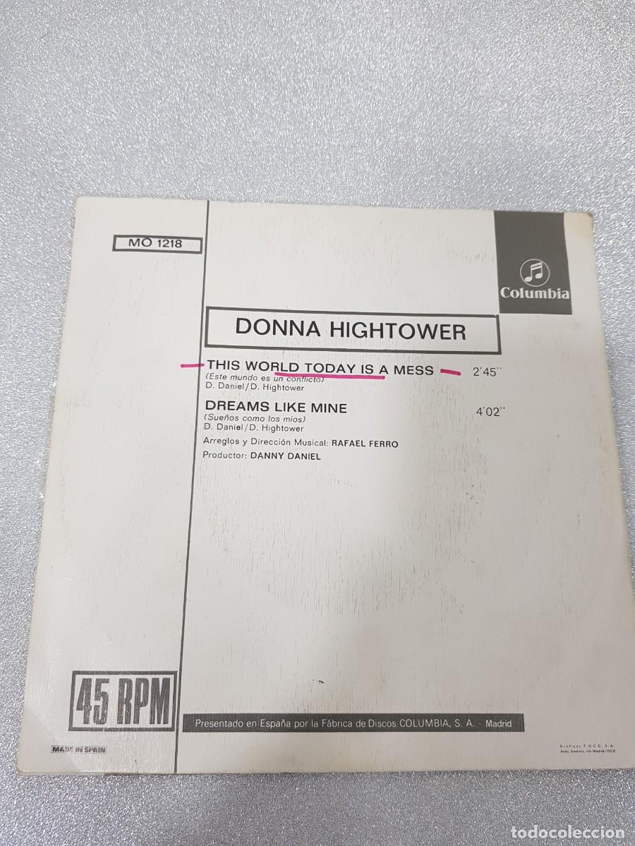 Discos de vinilo: Donna Hightower Vinilo 7 Pulgadas - Foto 2