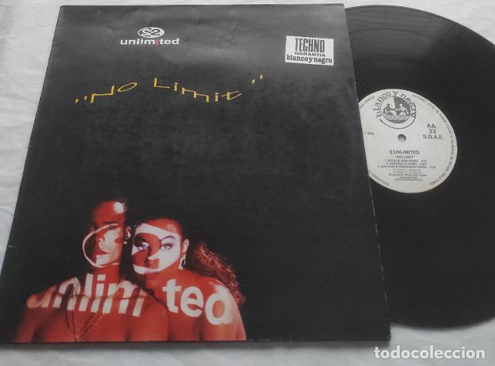 Discos de vinilo: 2 UNLIMITED - NO LIMIT - MAXI - SPAIN - BLANCO Y NEGRO-**