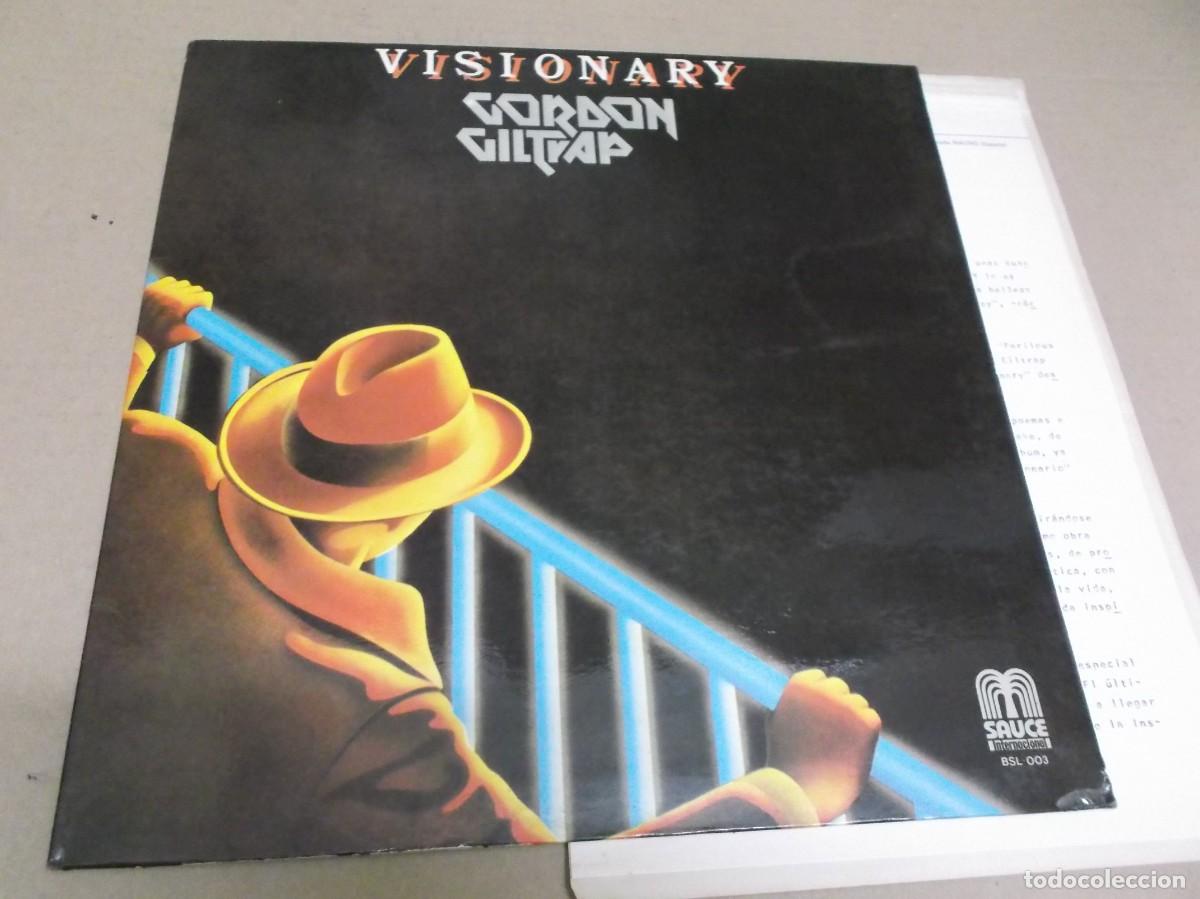 Vinyl records: GORDON GILTRAP (LP) VISIONARY A&Ntilde;O 1977 - PORTADA ABIERTA - HOJAS PROMOCIONALES