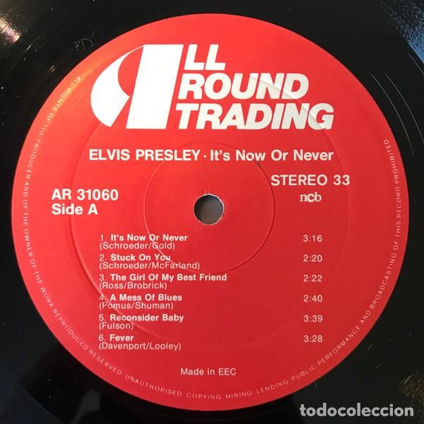 Discos de vinilo: Elvis Presley &ndash; Its Now Or Never - Foto 3