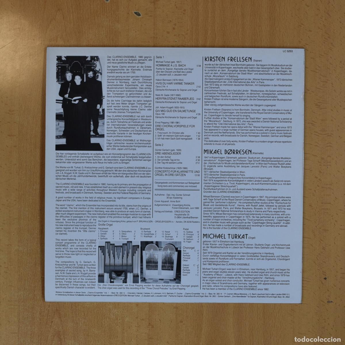 Discos de vinilo: VARIOS - CLARINO ENSEMBLE - LP - Foto 2