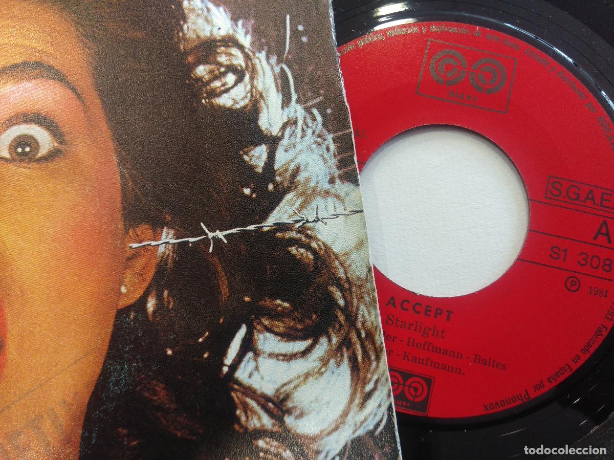 Discos de vinilo: ACCEPT/STARLIGHT/SINGLE METAL PROMOCIONAL. - Foto 2