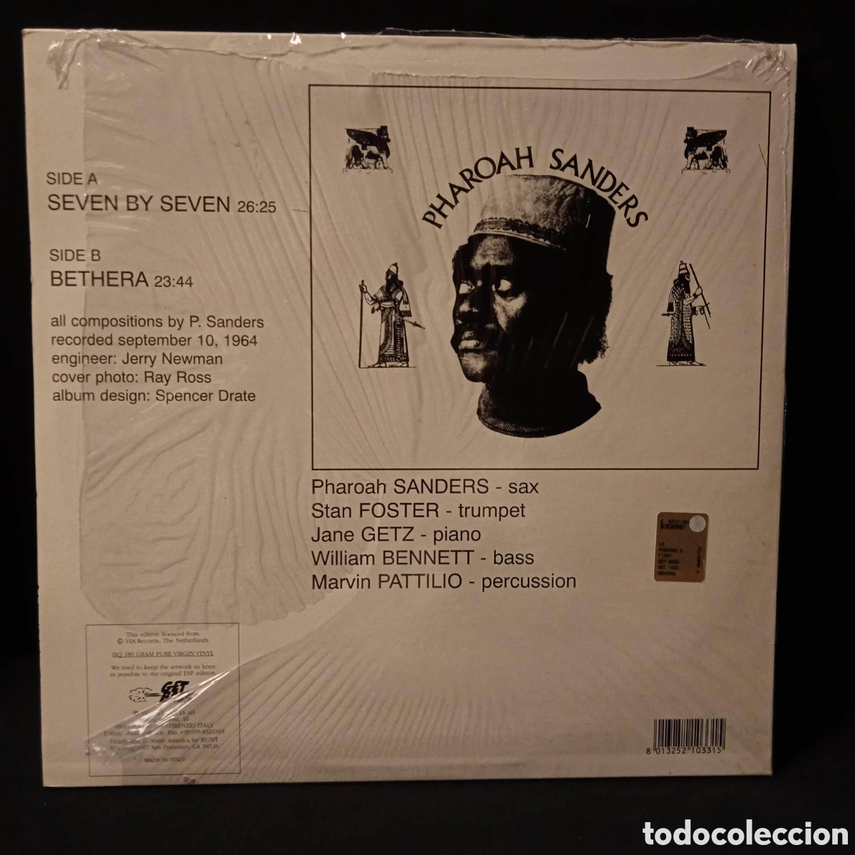 Discos de vinilo: PHARAOHS FIRST - PHARAOH SANDERS - GET BACK 1998 GET1033 - Foto 2