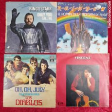 Discos de vinilo: D-461. LOTE EP DISCOS DE VINILO. RINGO STARR, RITCHIE BLACKMORE'S RAINBOW, MCLEAN, LOS DIABLOS