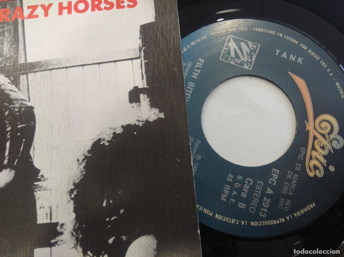 Discos de vinilo: TANK/CRAZY HORSES/SINGLE METAL. - Foto 2