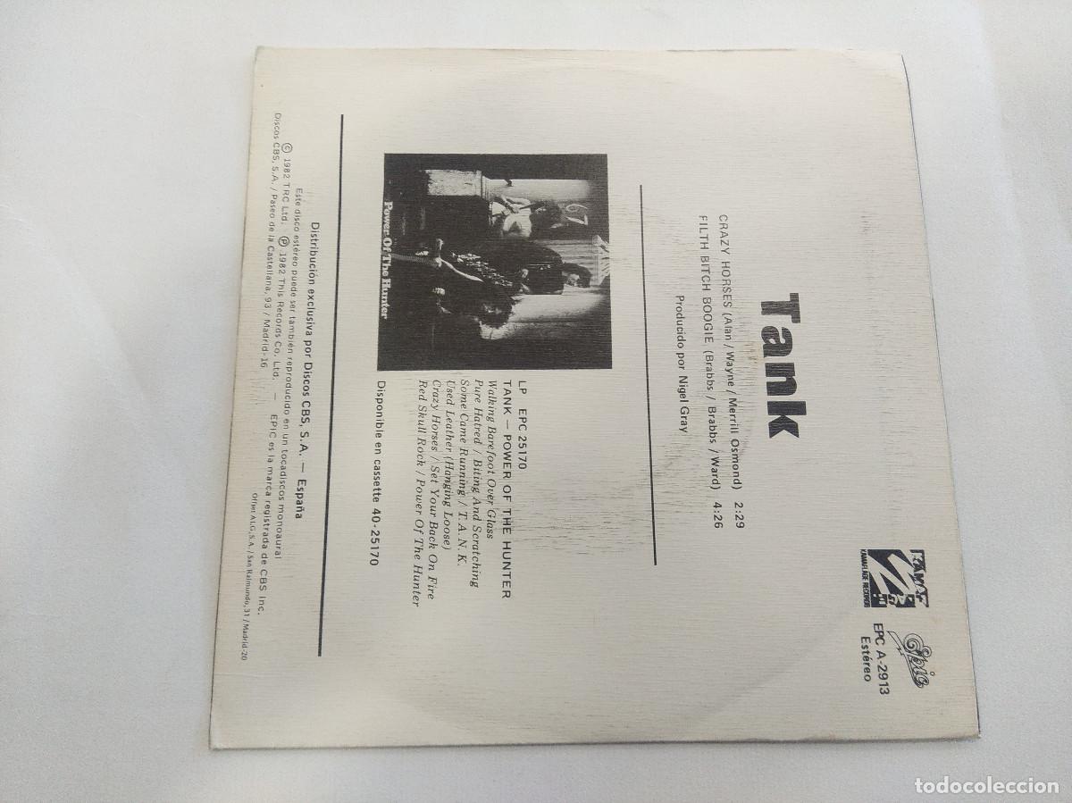 Discos de vinilo: TANK/CRAZY HORSES/SINGLE METAL. - Foto 3