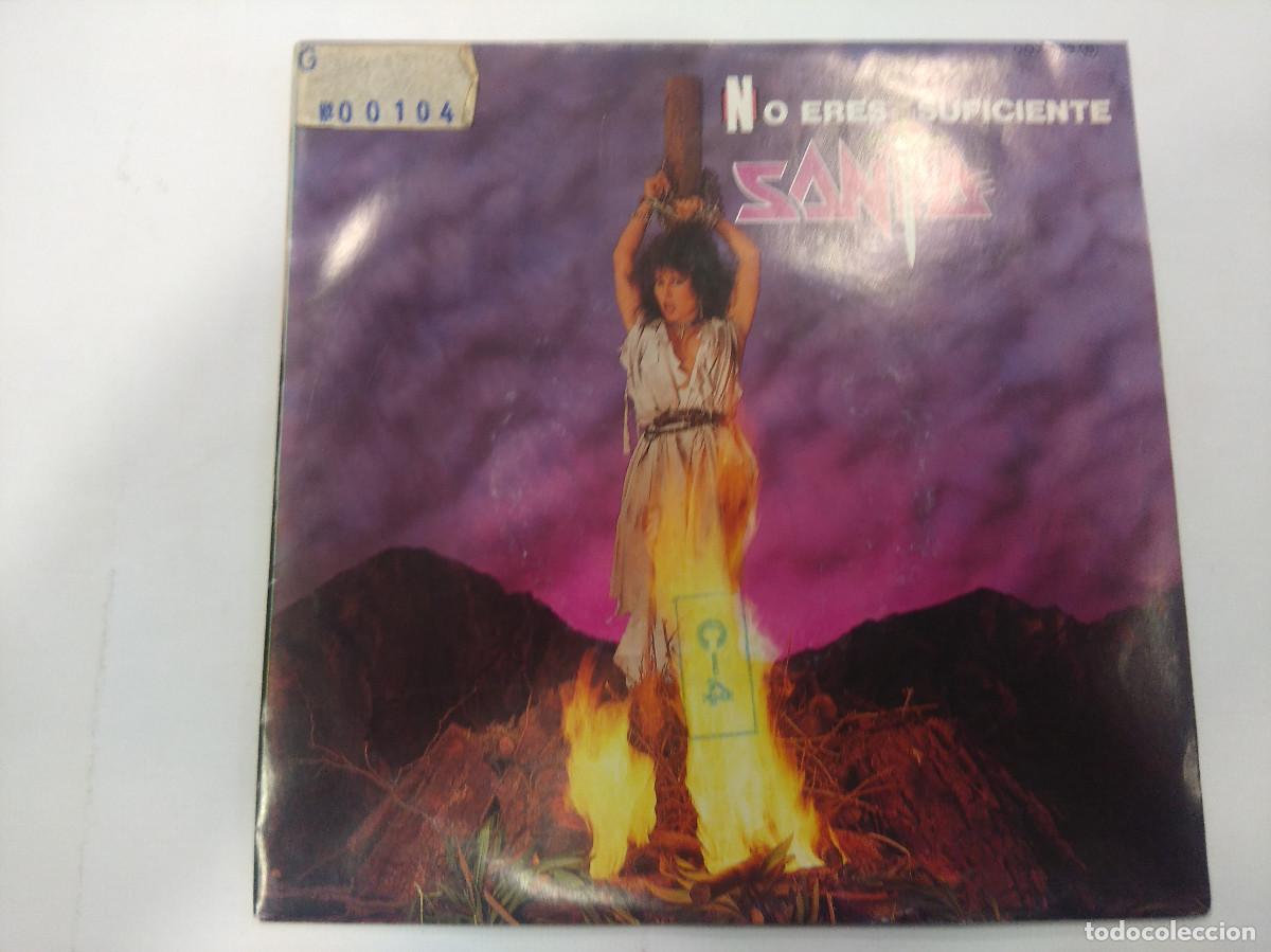 Discos de vinilo: SANTA/NO ERES SUFICIENTE/SINGLE METAL PROMOCIONAL. - Foto 1
