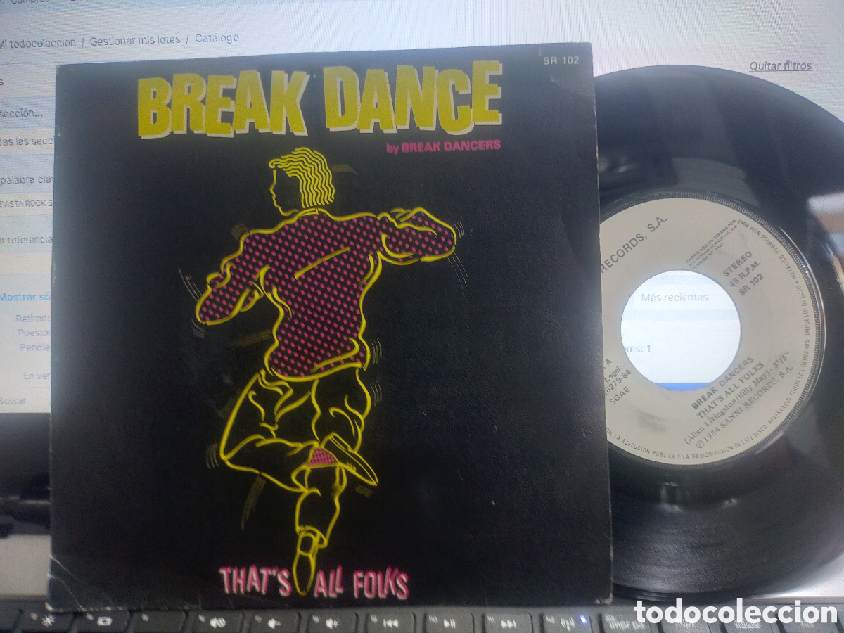 Discos de vinilo: Break dance single thats all folks Espa&ntilde;a 1984 - Foto 1
