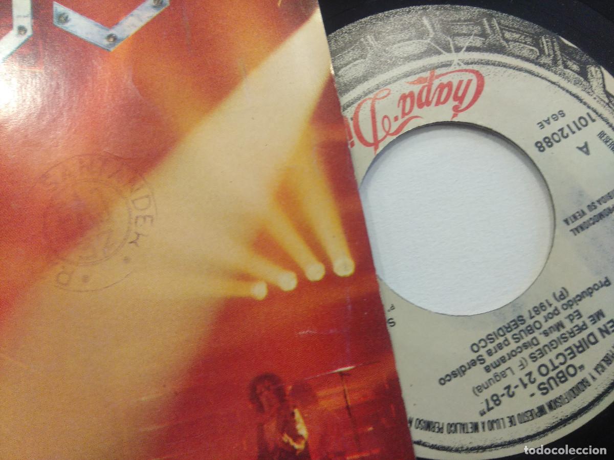 Discos de vinilo: OBUS/ME PERSIGUES/SINGLE METAL. - Foto 2