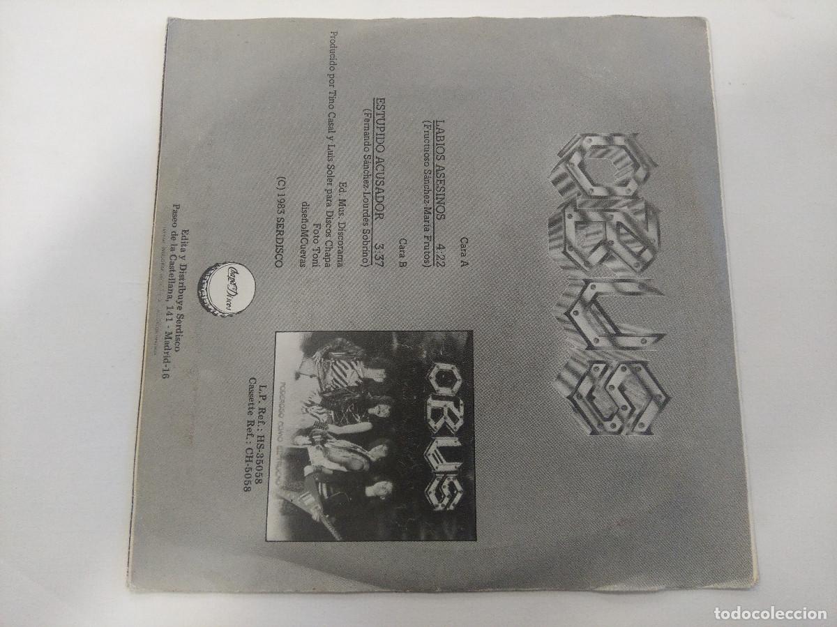 Discos de vinilo: OBUS/LABIOS ASESINOS/SINGLE METAL. - Foto 3