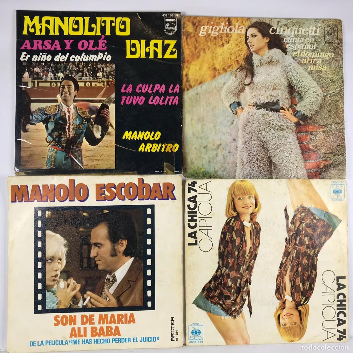 Discos de vinilo: Liquidaci&oacute;n / Restos de Almac&eacute;n ● Lote 15 ● 4 x Single 45 rpm Set