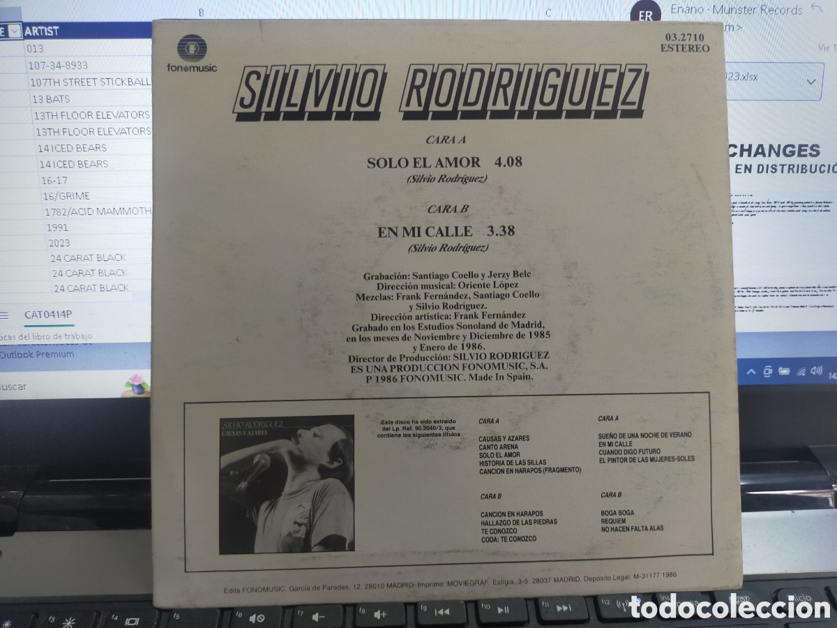 Discos de vinilo: Silvio Rodr&iacute;guez single solo el amor 1986 - Foto 2
