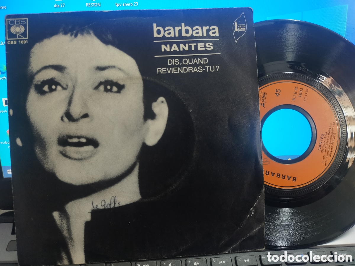 Discos de vinilo: Barbara single nantes Francia 1972 - Foto 1