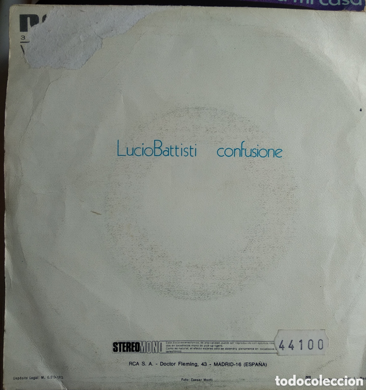 Discos de vinilo: *LUCIO BATTISTI. SPAIN. RCA. 1973. CS.2 - Foto 2