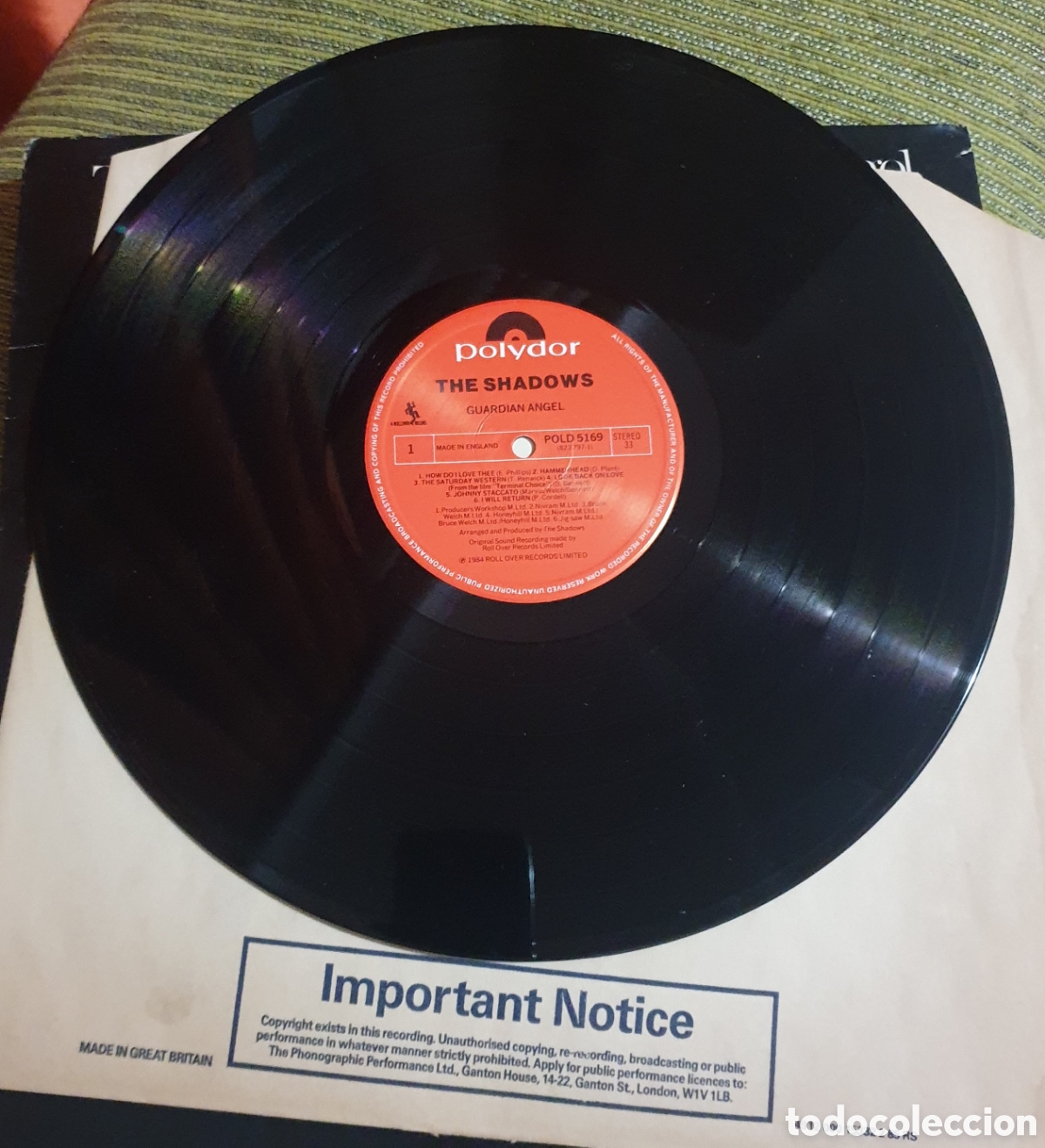 Discos de vinilo: THE SHADOWS - GUARDIAN ANGEL - Foto 2