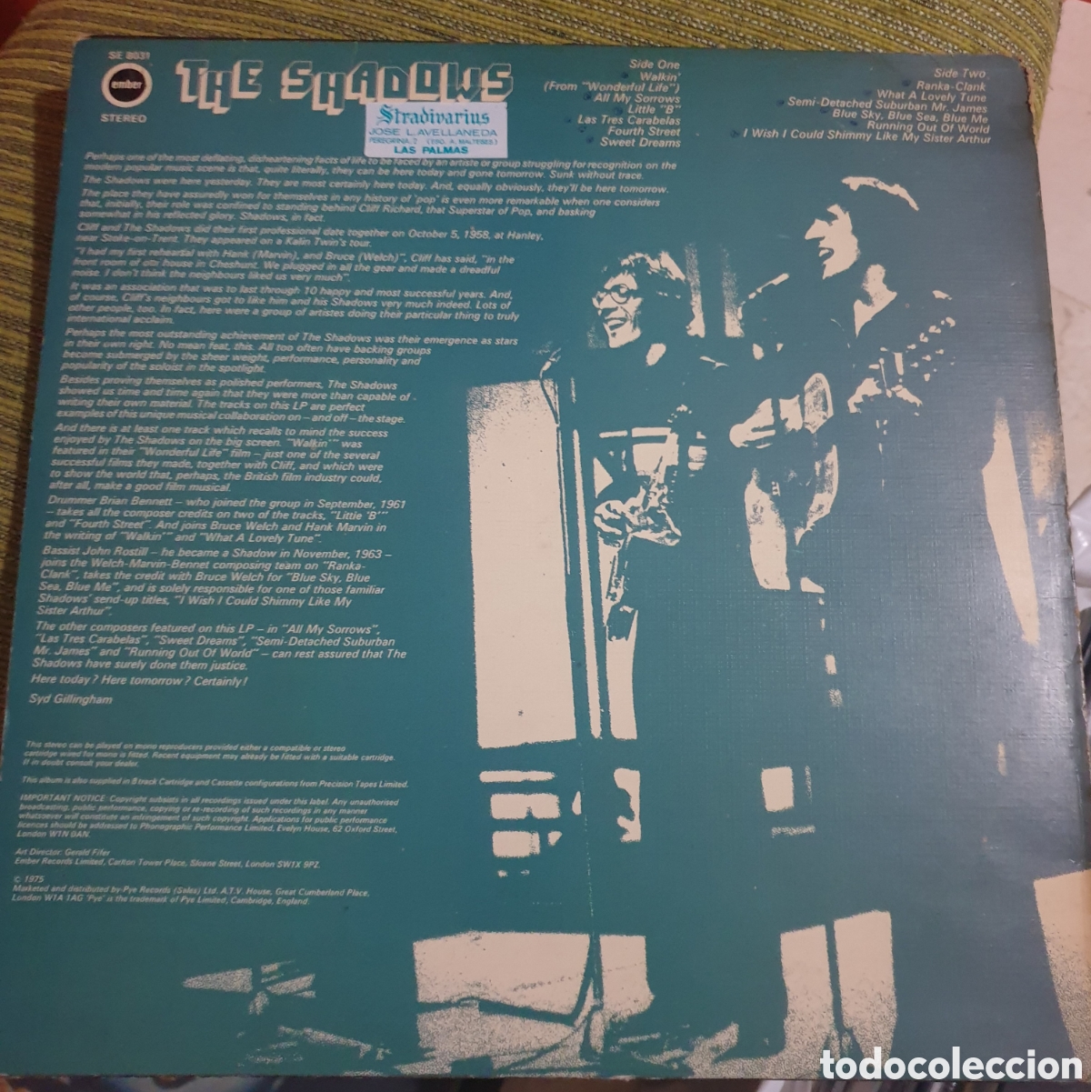 Discos de vinilo: The Shadows &lrm;&ndash; The Shadows. Edicion UK - Foto 2
