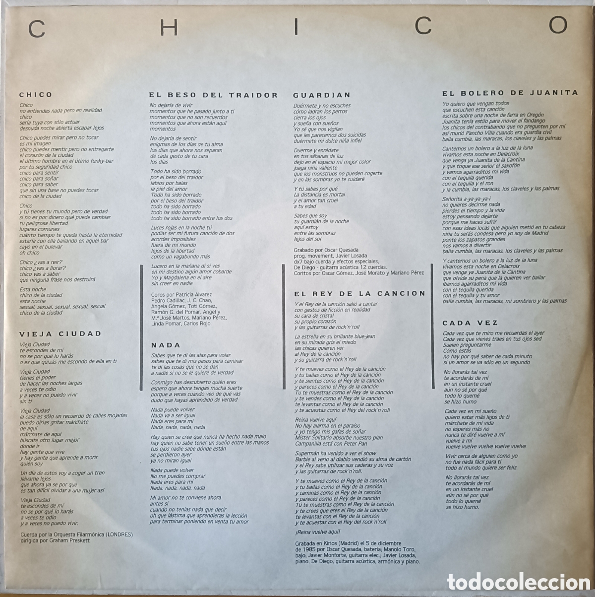 Discos de vinilo: De Diego - Chico, 1986 - Foto 3