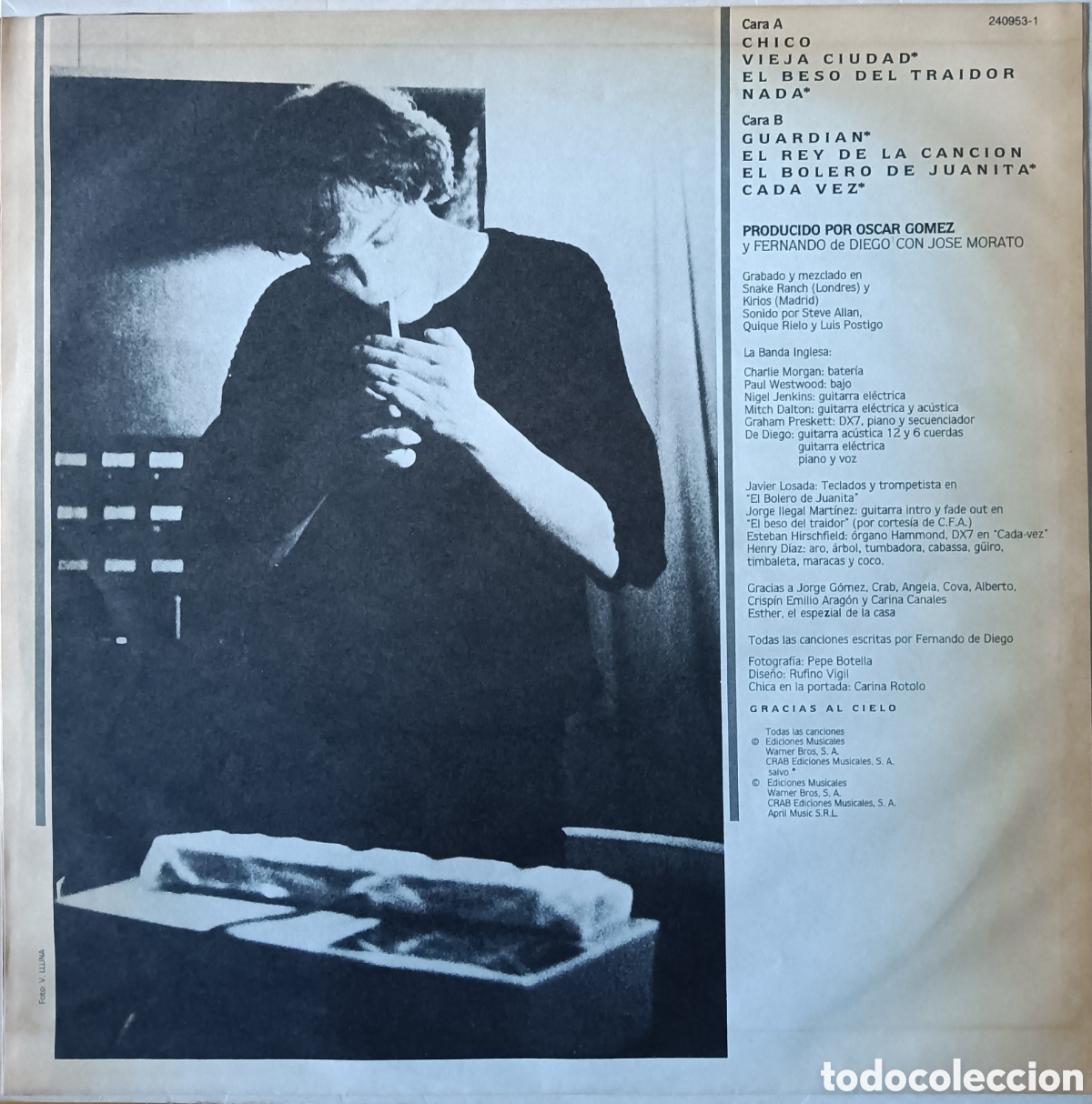 Discos de vinilo: De Diego - Chico, 1986 - Foto 4