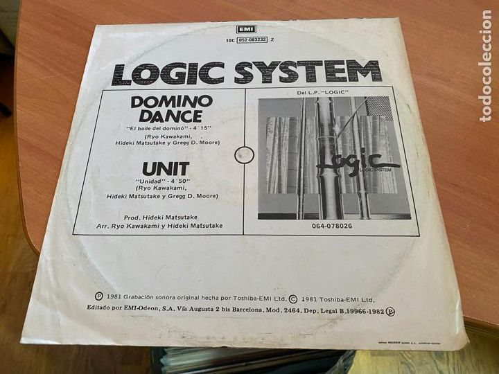Discos de vinilo: LOGIC SYSTEM (EL BAILE DEL DOMINO) MAXI ESPA&Ntilde;A 1982 (B-35) - Foto 3