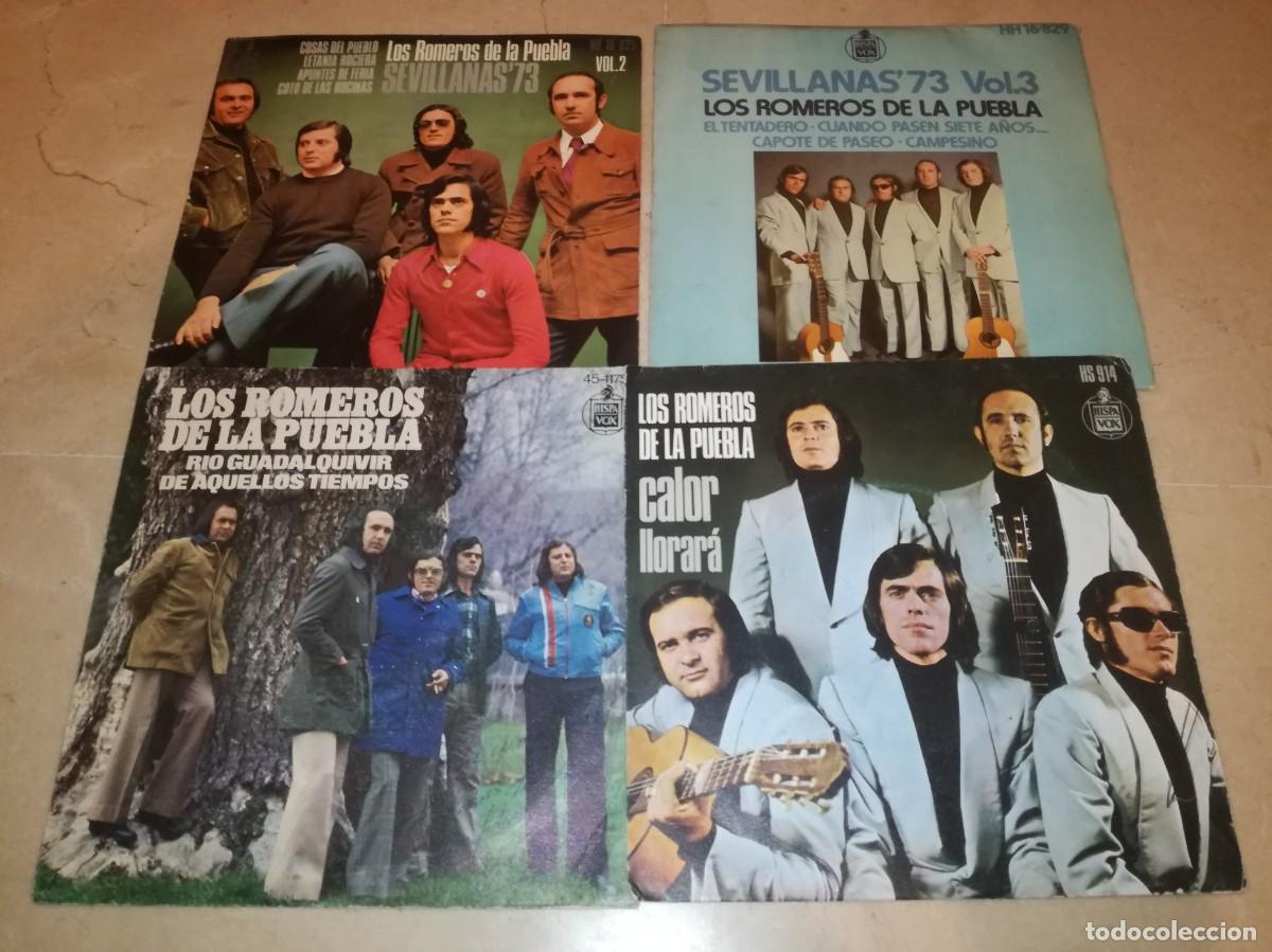 Discos de vinilo: LOTE DE 2 EPS Y 2 SINGLES DE LOS ROMEROS DE LA PUEBLA - Foto 1