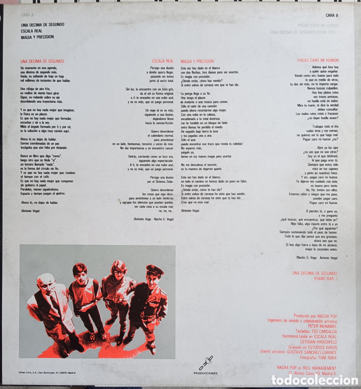 Discos de vinilo: Nacha Pop, 1984 - Una d&eacute;cima de segundo - Foto 2