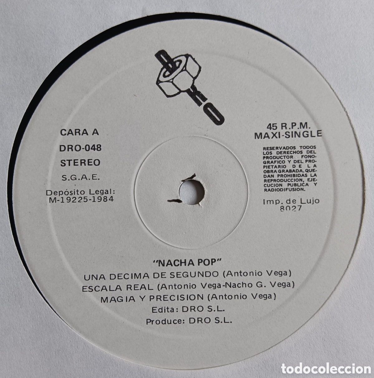 Discos de vinilo: Nacha Pop, 1984 - Una d&eacute;cima de segundo - Foto 3