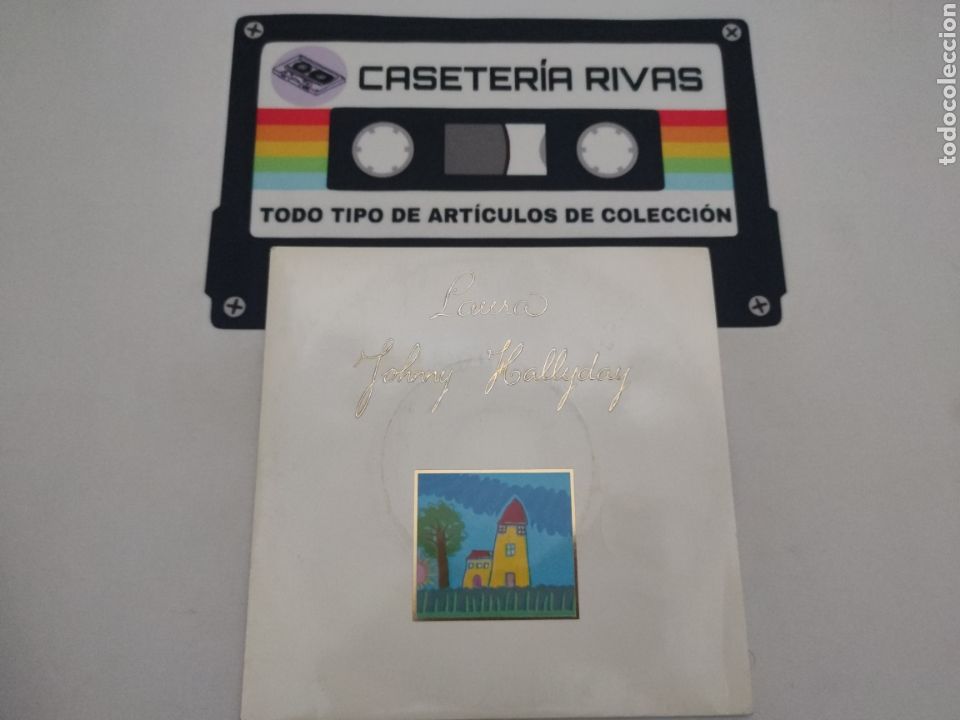 Discos de vinilo: DISCO DE VINILO - SINGLE - JOHNNY HALLYDAY - LAURA - Foto 1