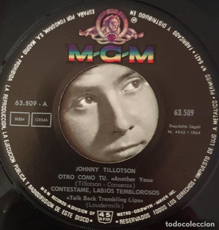 Discos de vinilo: JOHNNY TILLOTSON - EP SPAIN 1964 - MGM 63509 - OTRO COMO TU - Foto 3
