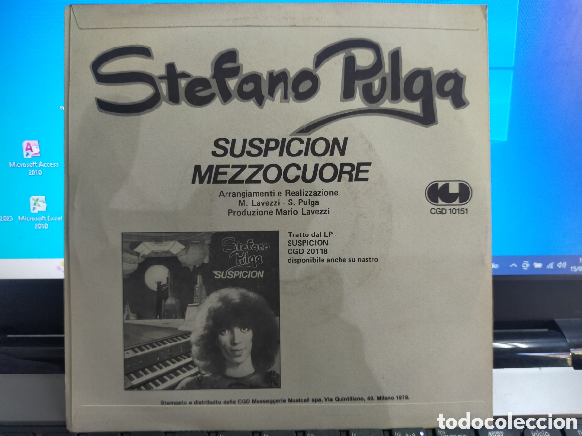 Discos de vinilo: Stefano pulga single suspicion Italia 1979 - Foto 2