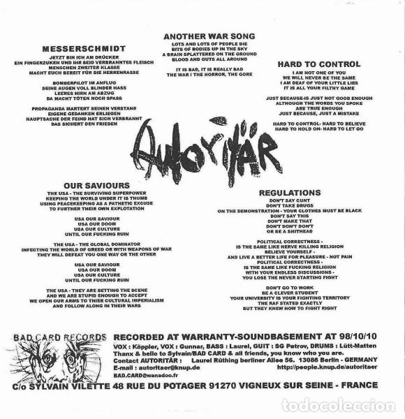 Discos de vinilo: V&ouml;mit F&ouml;r Breakfast / Autorit&auml;r &ndash; Split Ep - Foto 6