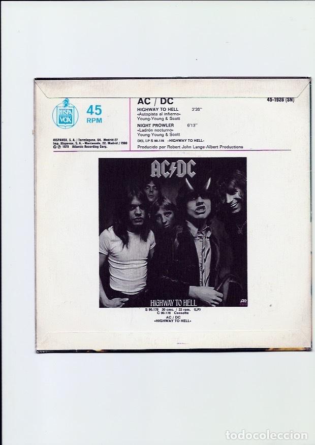 Discos de vinilo: AC/DC. Highway to hell -- (vinilo single 1980) - Foto 2