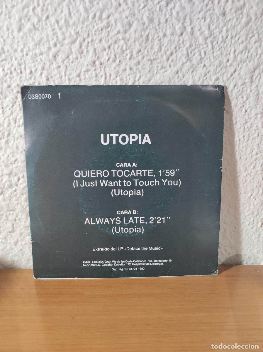 Discos de vinilo: Utopia &ndash; Quiero Tocarte - Foto 2