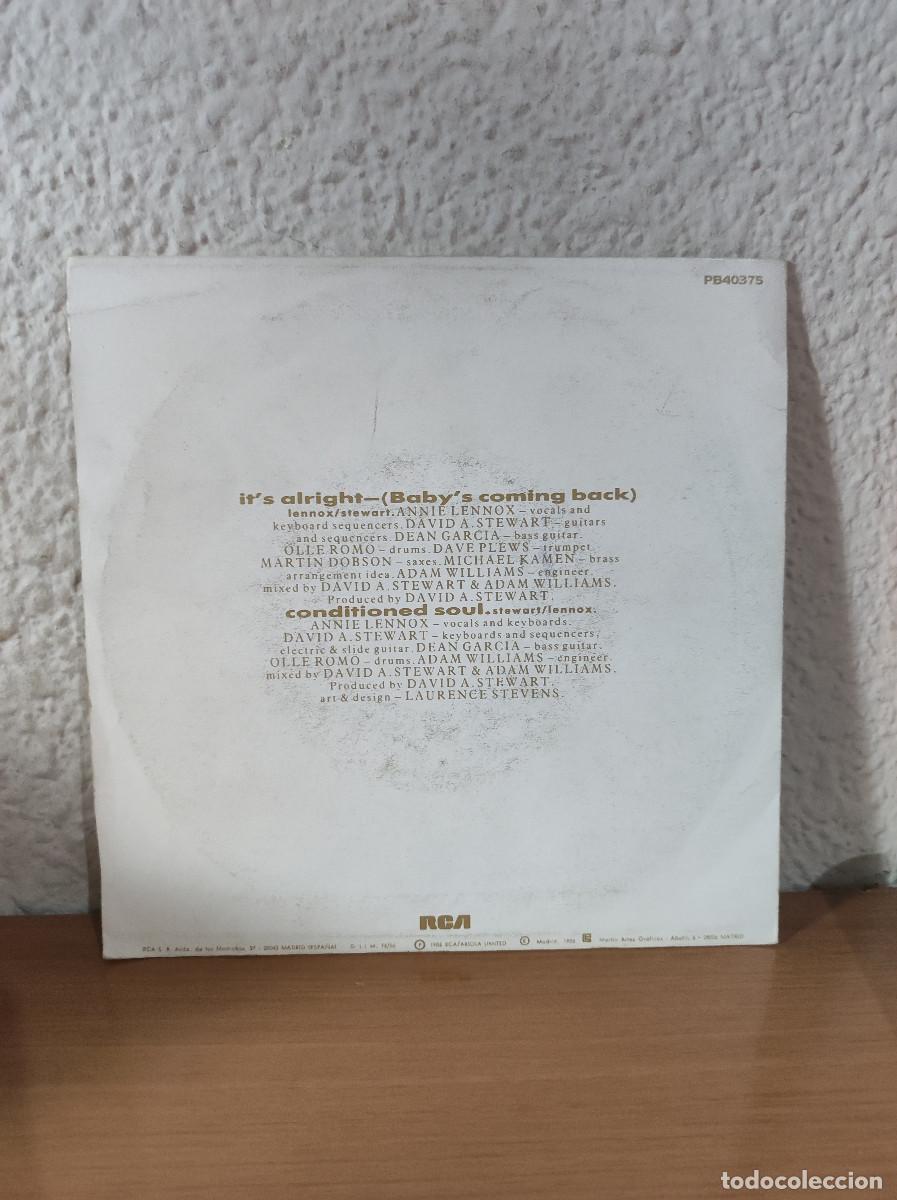 Discos de vinilo: Eurythmics &ndash; Its Alright (Babys Coming Back) - Foto 2