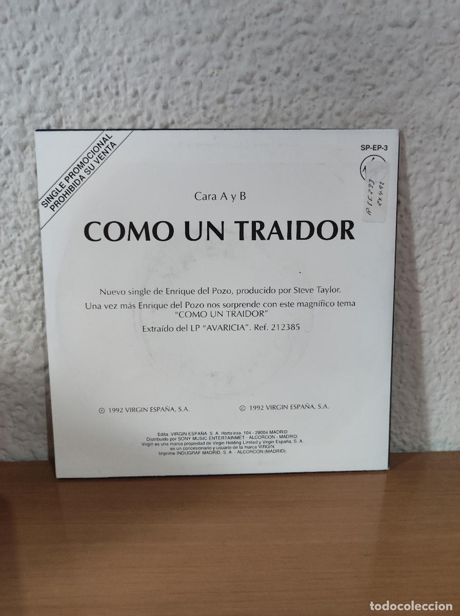 Discos de vinilo: Enrique Del Pozo &ndash; Como Un Traidor - Foto 2