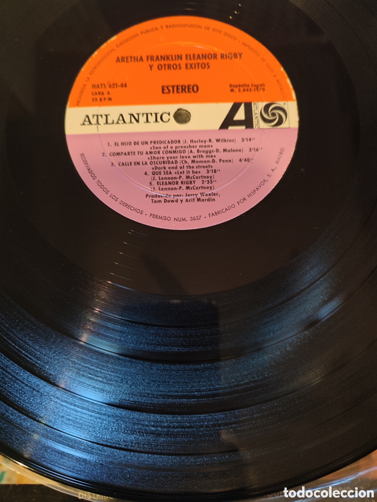 Discos de vinilo: Aretha Franklin - Eleanor Rigby y otros &eacute;xitos - Foto 3