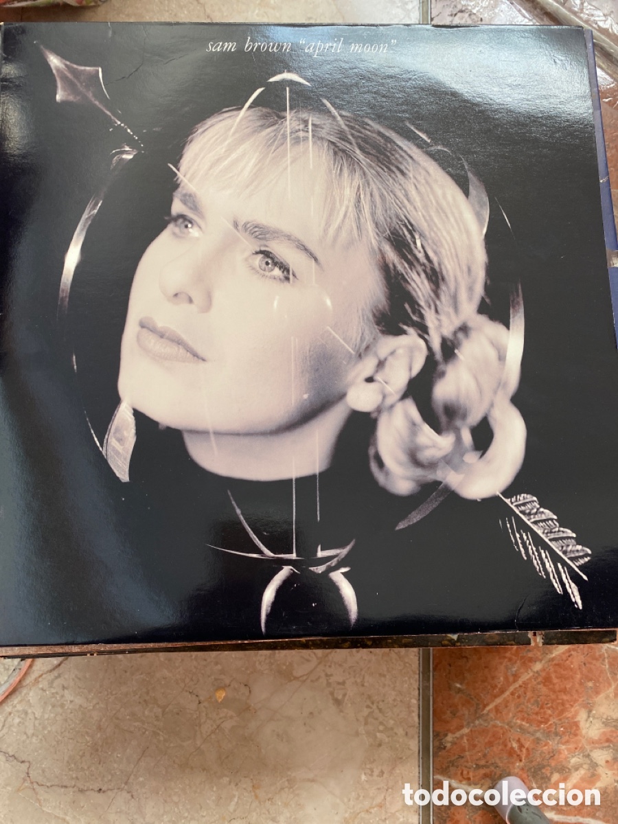 Discos de vinilo: SAM BROWN - APRIL MOON LP SPAIN 1990 - Foto 1