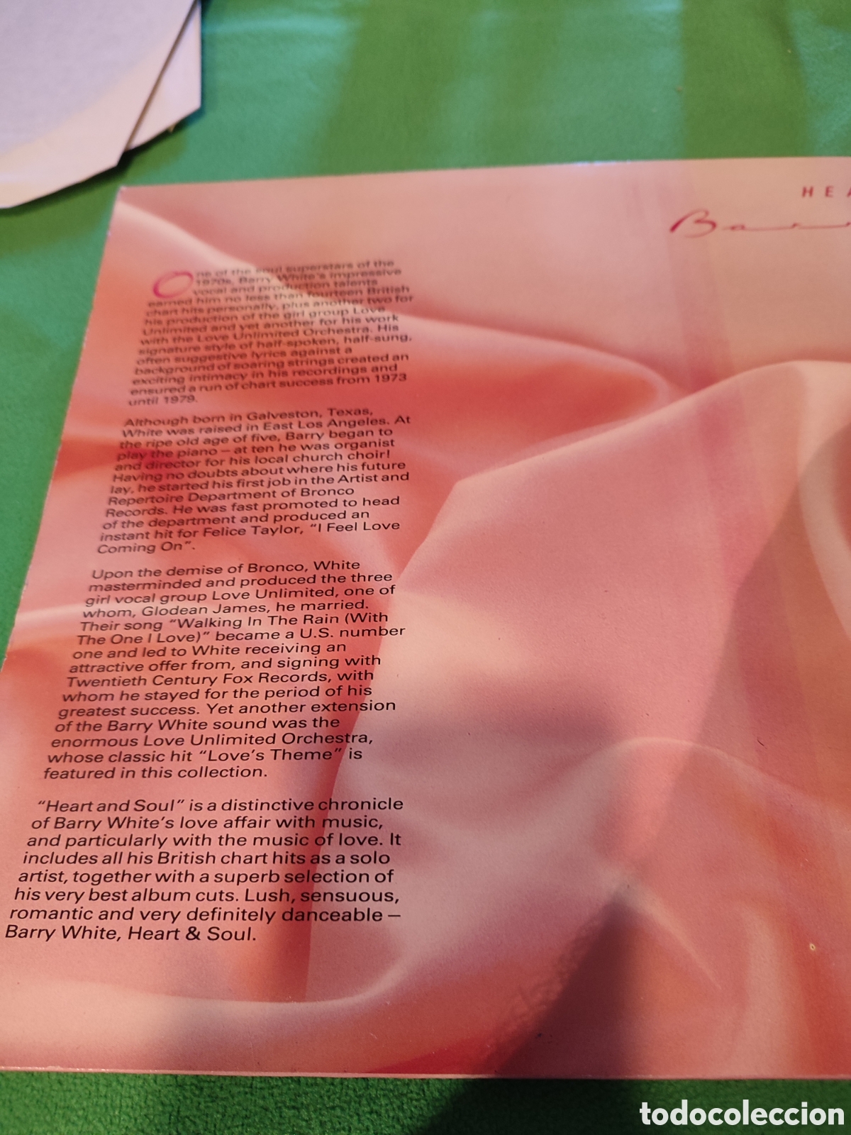 Discos de vinilo: Barry White - Heart and Soul - Foto 3