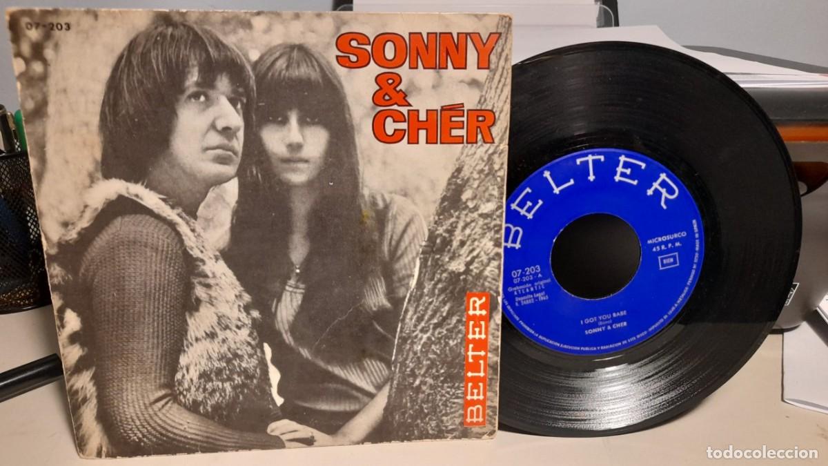 Discos de vinilo: SG SONNY & CHER : I GOT YOU BABE - Foto 1