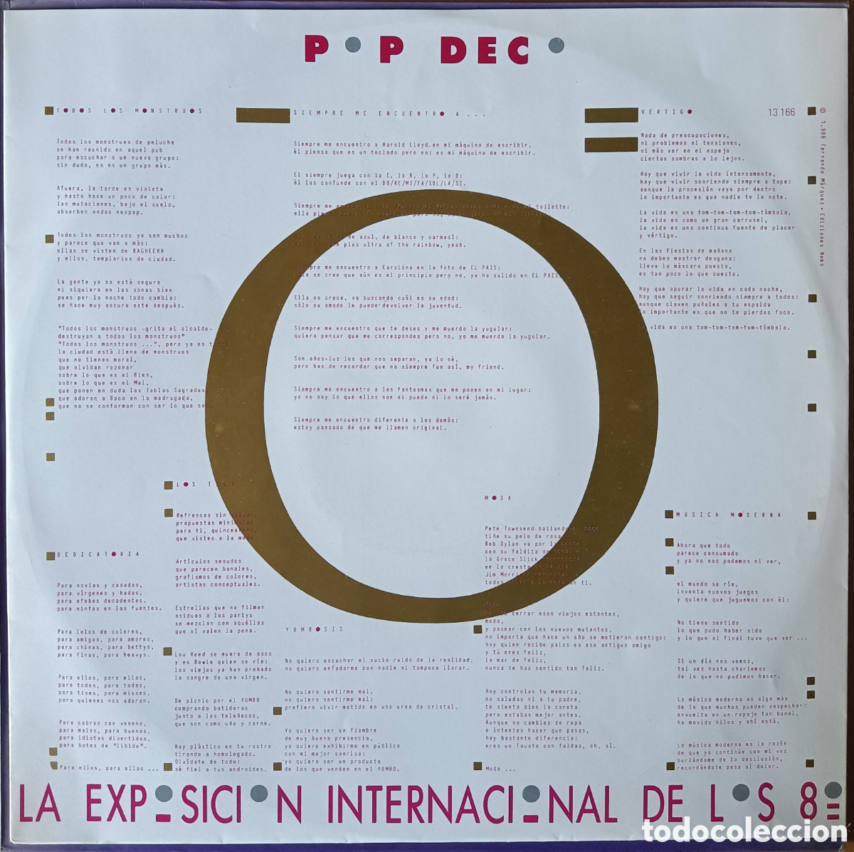 Discos de vinilo: Pop Deco - La Exposici&oacute;n Internacional de los 80, 1986 - Foto 3