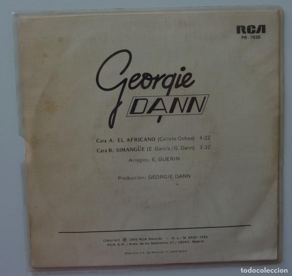 Discos de vinilo: GEORGIE DANN // EL AFRICANO // 1985 // SINGLE - Foto 2