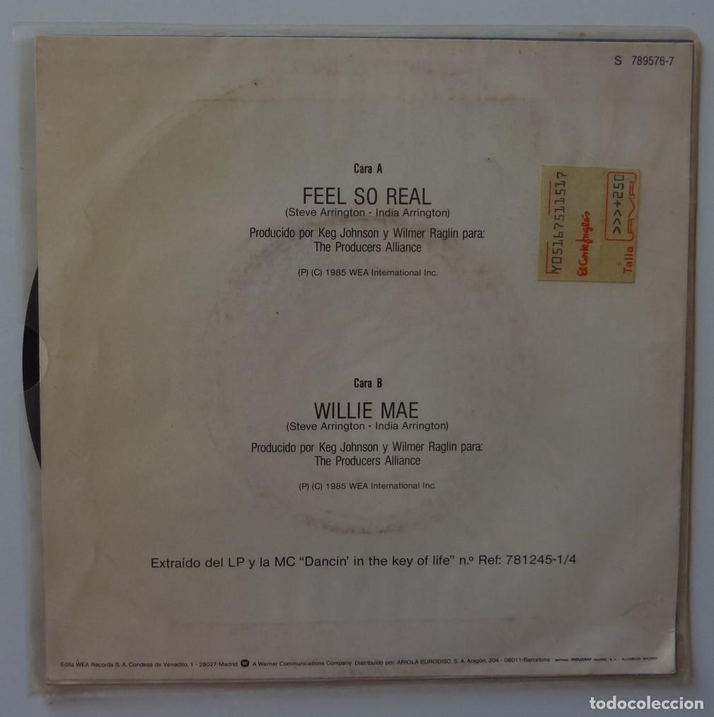 Discos de vinilo: STEVE ARRINGTON // FEEL SO REAL // 1985 // SINGLE - Foto 2