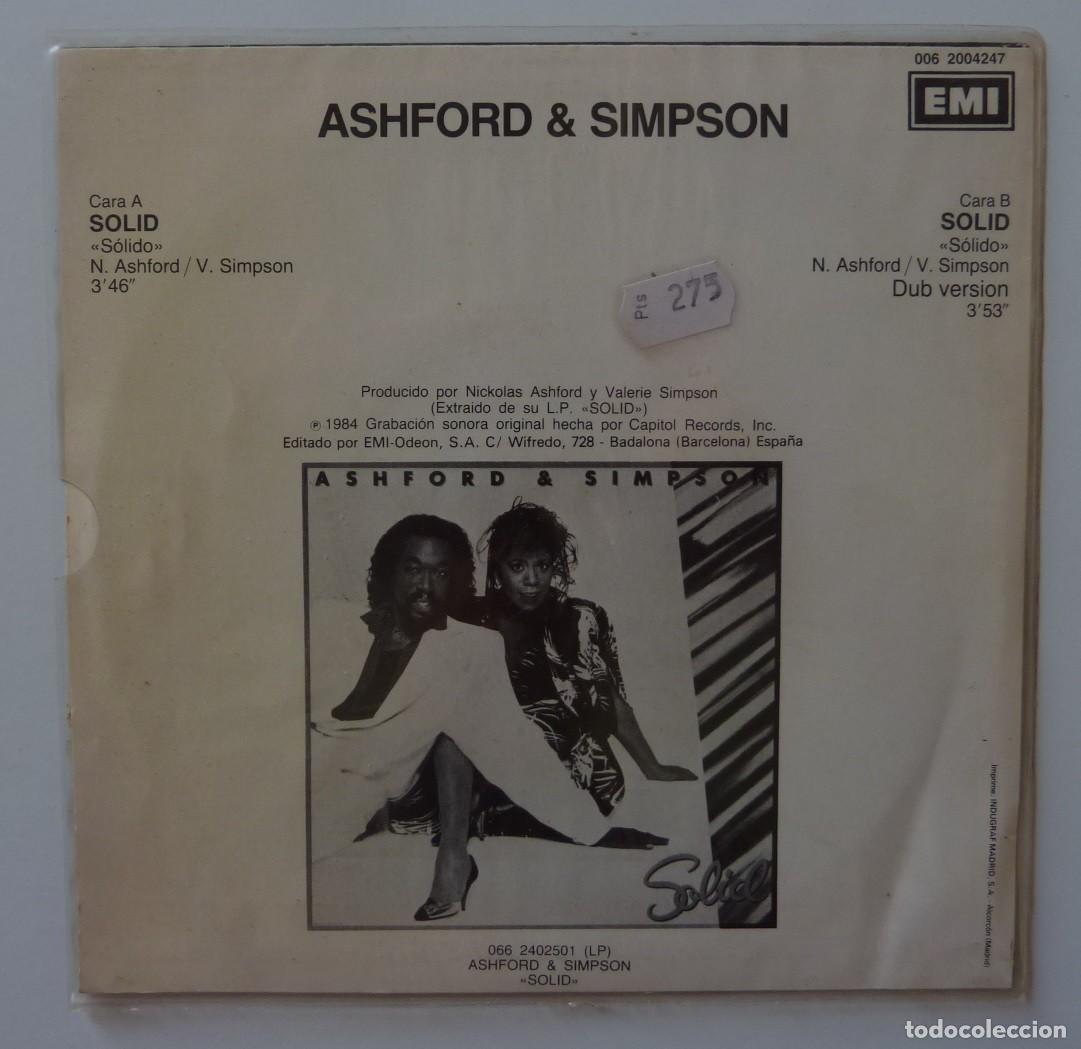 Discos de vinilo: ASHFORD & SIMPSON // SOLID // 1985 // SINGLE - Foto 2