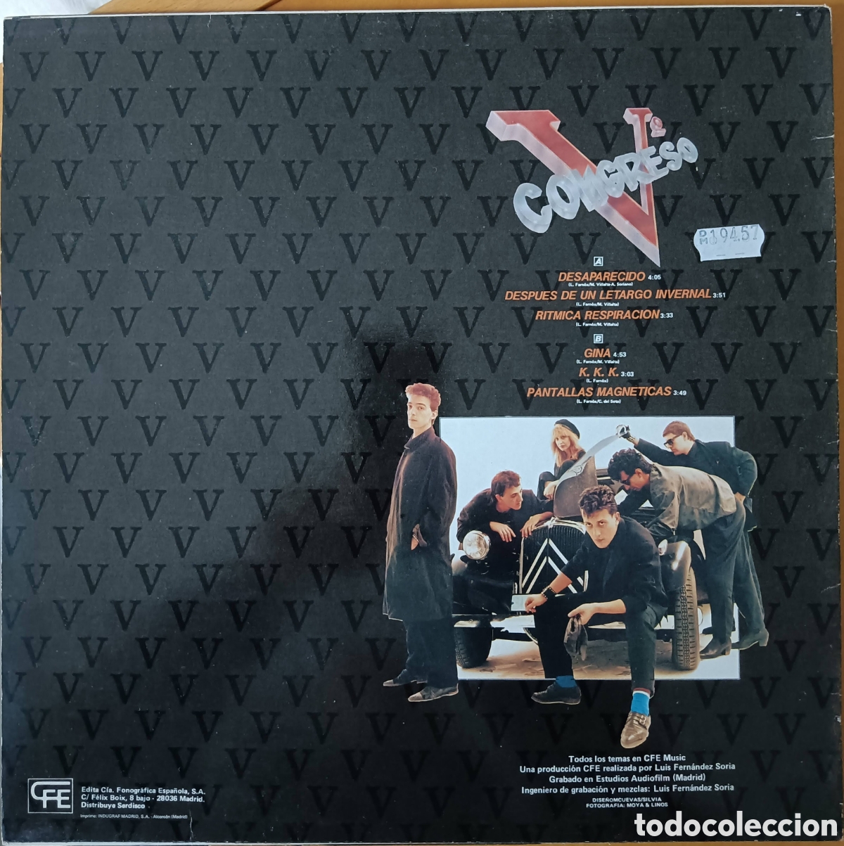 Discos de vinilo: V&deg; Congreso - Desaparecidos, 1984 - Foto 2