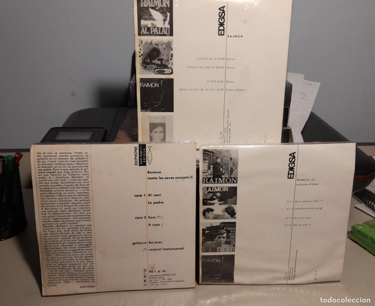 Discos de vinilo: 3 EP&acute;S DE RAIMON : EL PAIS BASC + AL VENT + EN TU ESTIMO EL MON - Foto 2