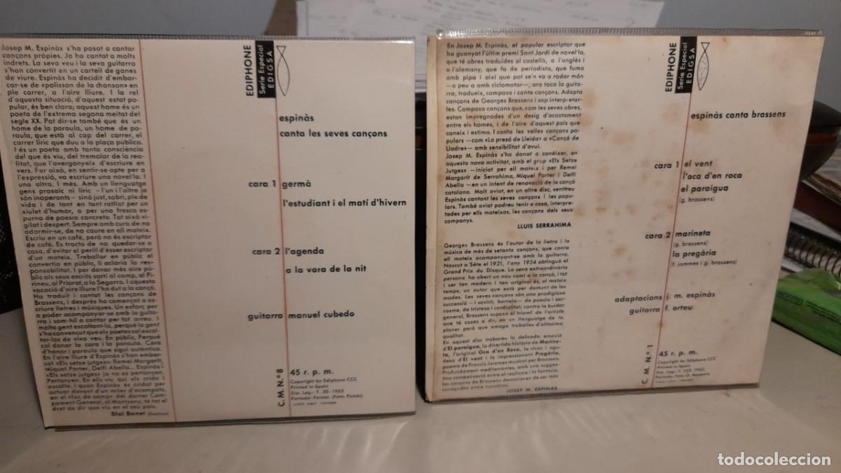 Discos de vinilo: 2 EP&acute;S DE JOSEP MARIA ESPINAS : GERMA + EL VENT - Foto 2