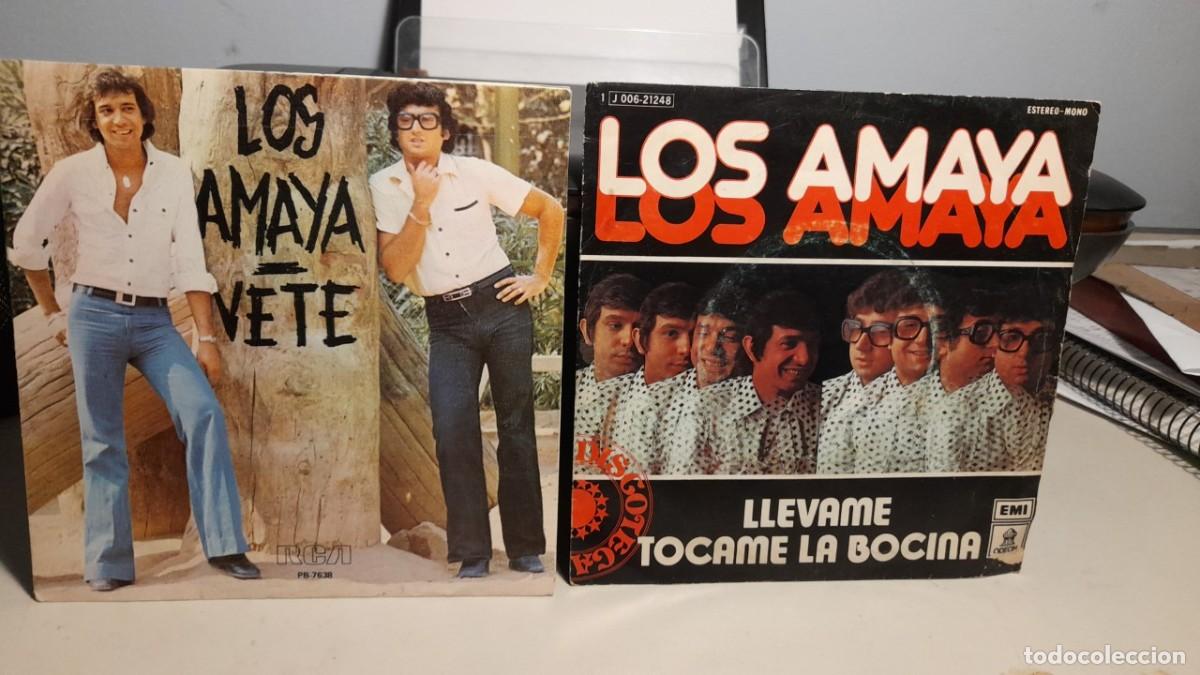 Discos de vinilo: 2 SINGLES DE LOS AMAYA : VETE + LLEVAME - Foto 1