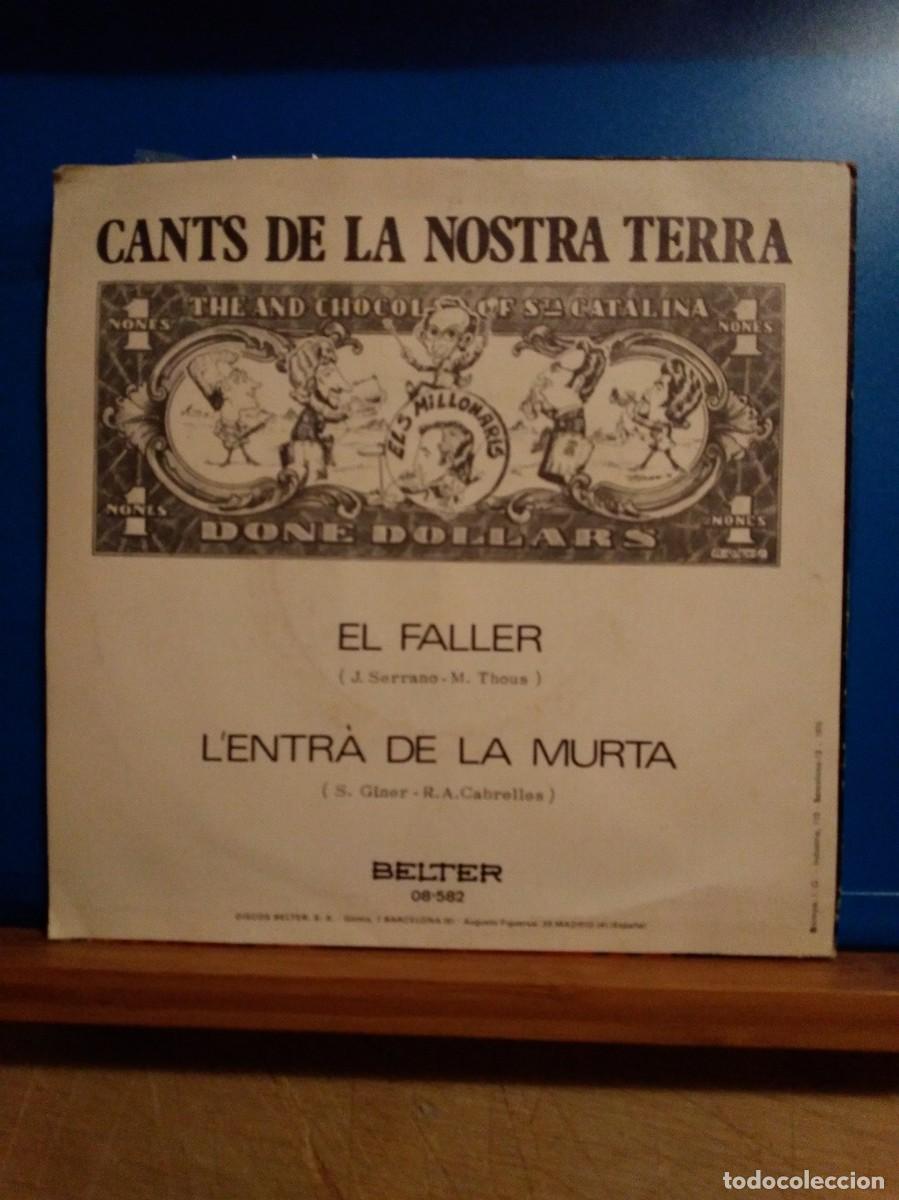 Discos de vinilo: SINGLE - ELS MILLONARIS - CANTS DE LA NOSTRA TERRA - - Foto 2
