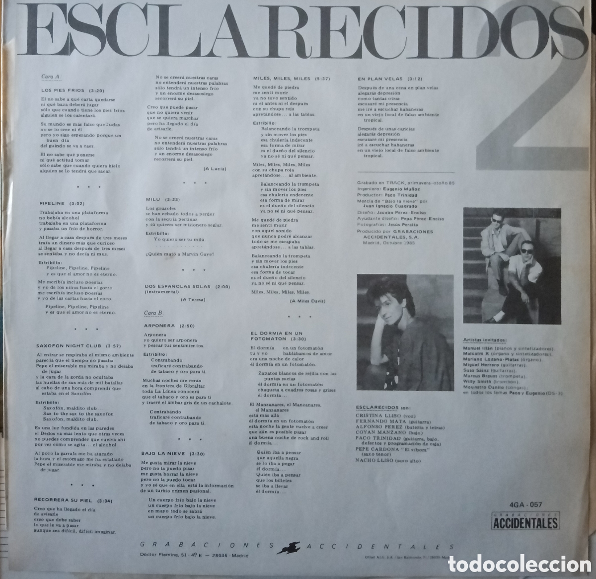 Discos de vinilo: Esclarecidos,1985 - Foto 2